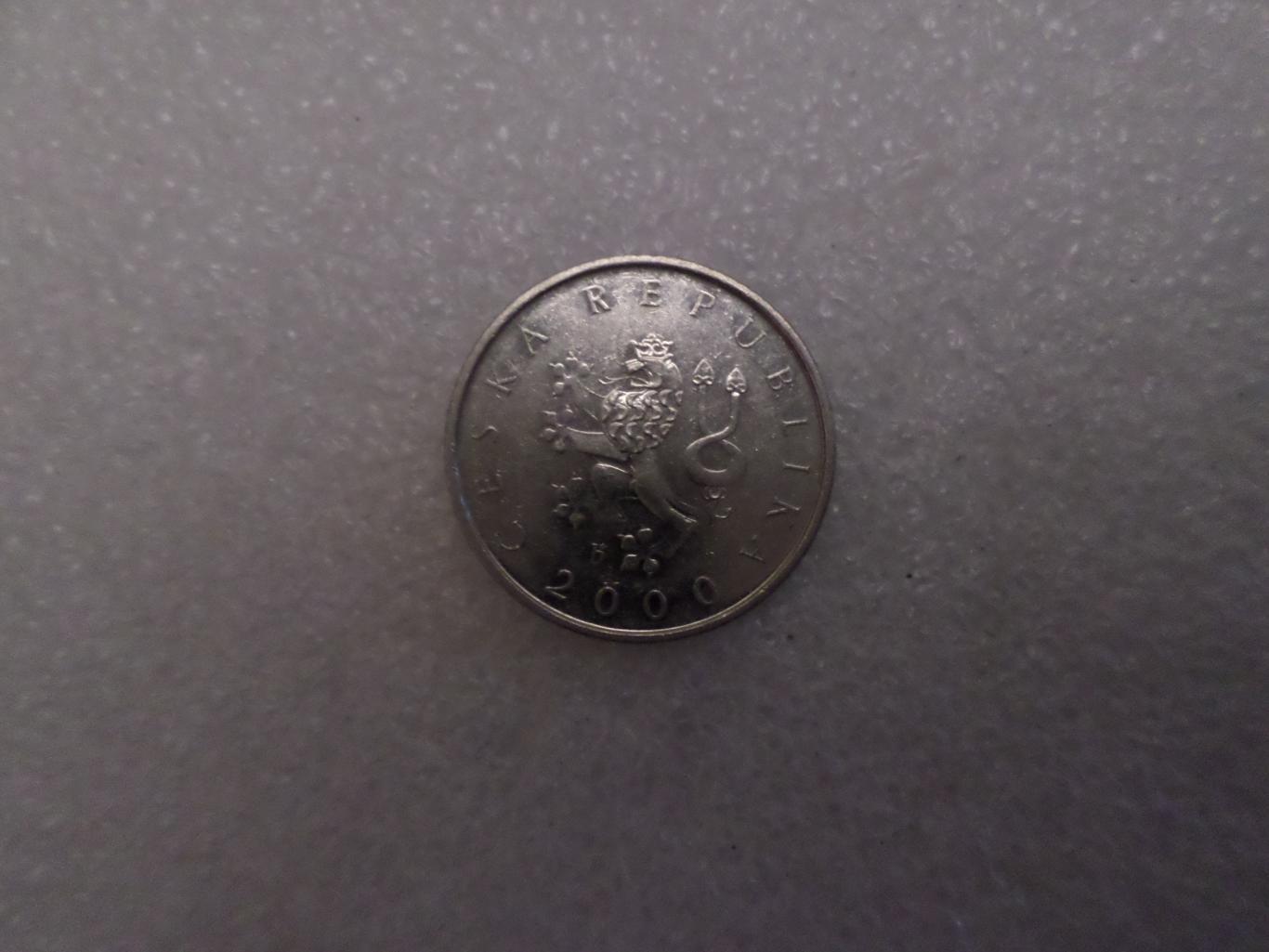 Монета 1 крона Чехия 2000 г 1