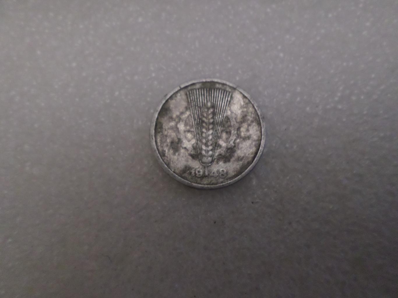 Монета 5 пфеннигов 1948 г Германия 1