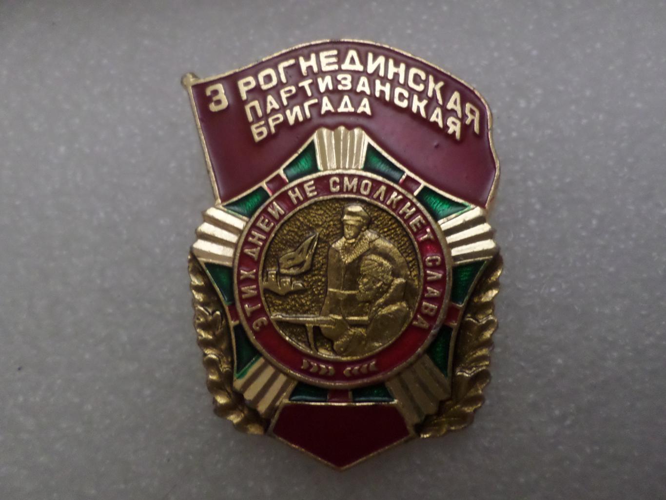 значок 3-я Рогнединская партизанская бригада