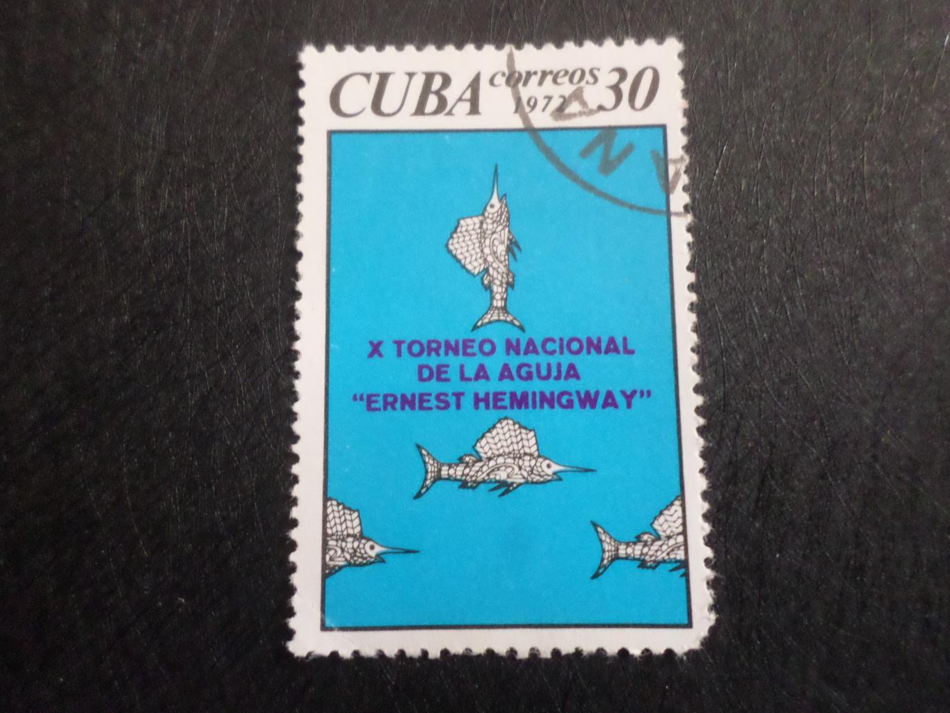 марки Куба фауна рыбы 1972 г