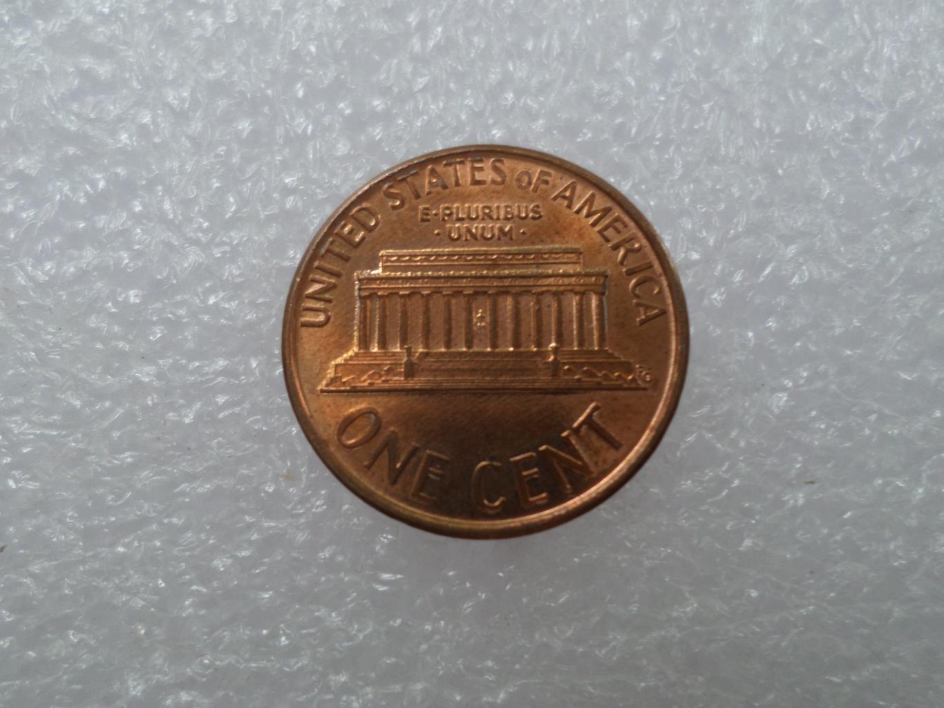 Монета 1 цент США 1991 г 1
