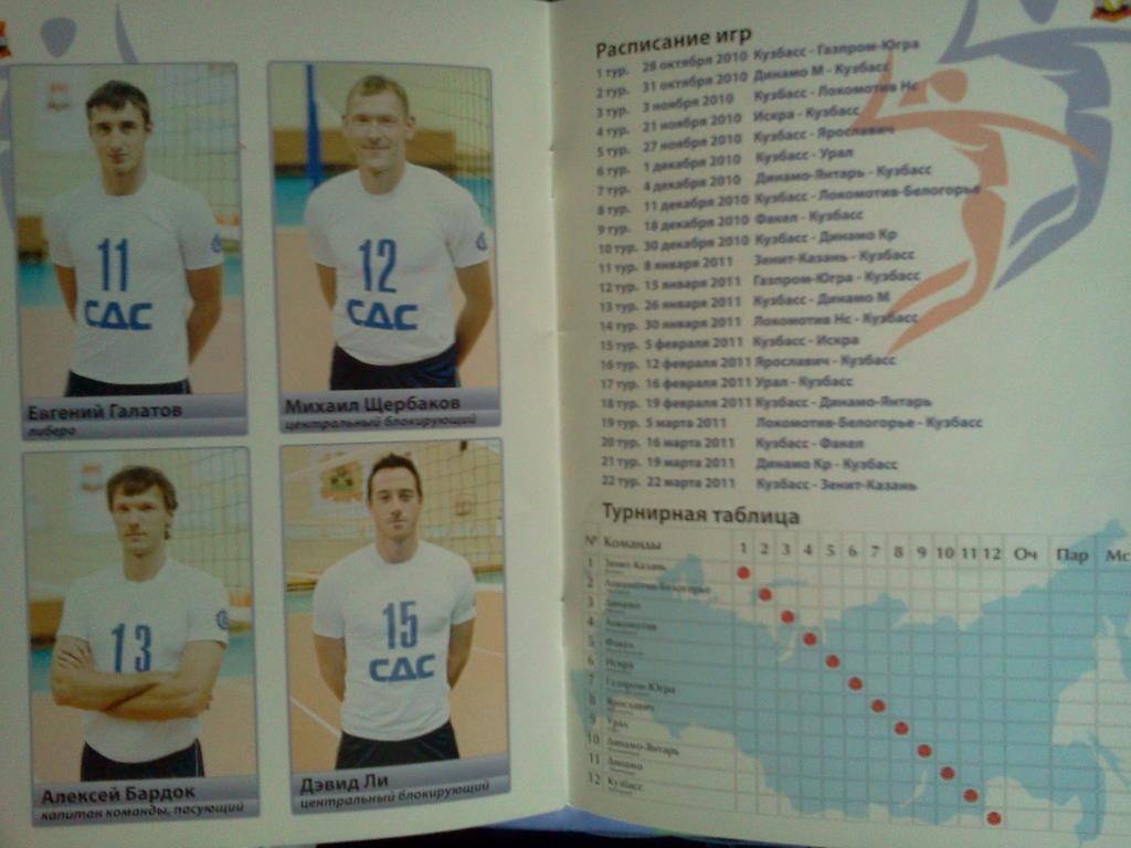 волейбол Кузбасс Кемерово программа сезона 2010 / 2011 4