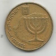 Монета 10 агорот. Израиль 1