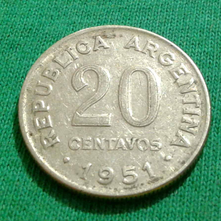Аргентина 20 сентаво 1951 г. (242)