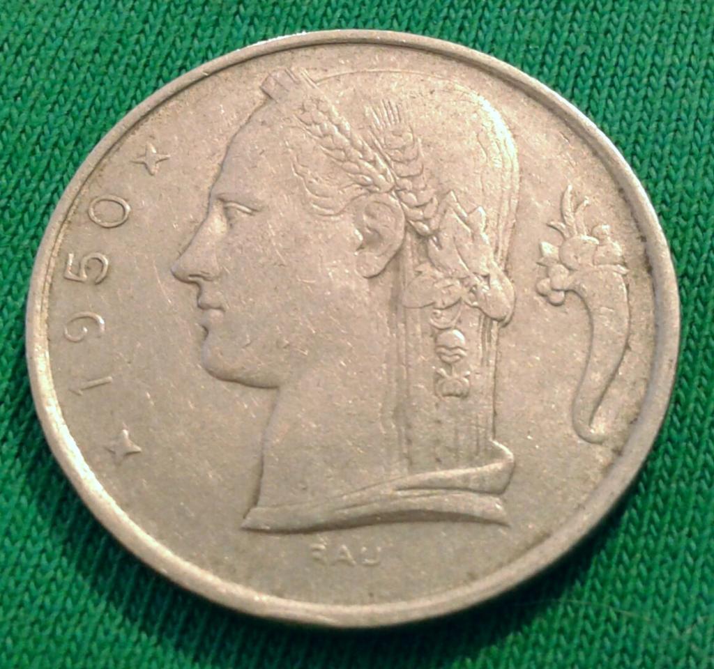 Бельгия 5 франков 1950 г. (519)