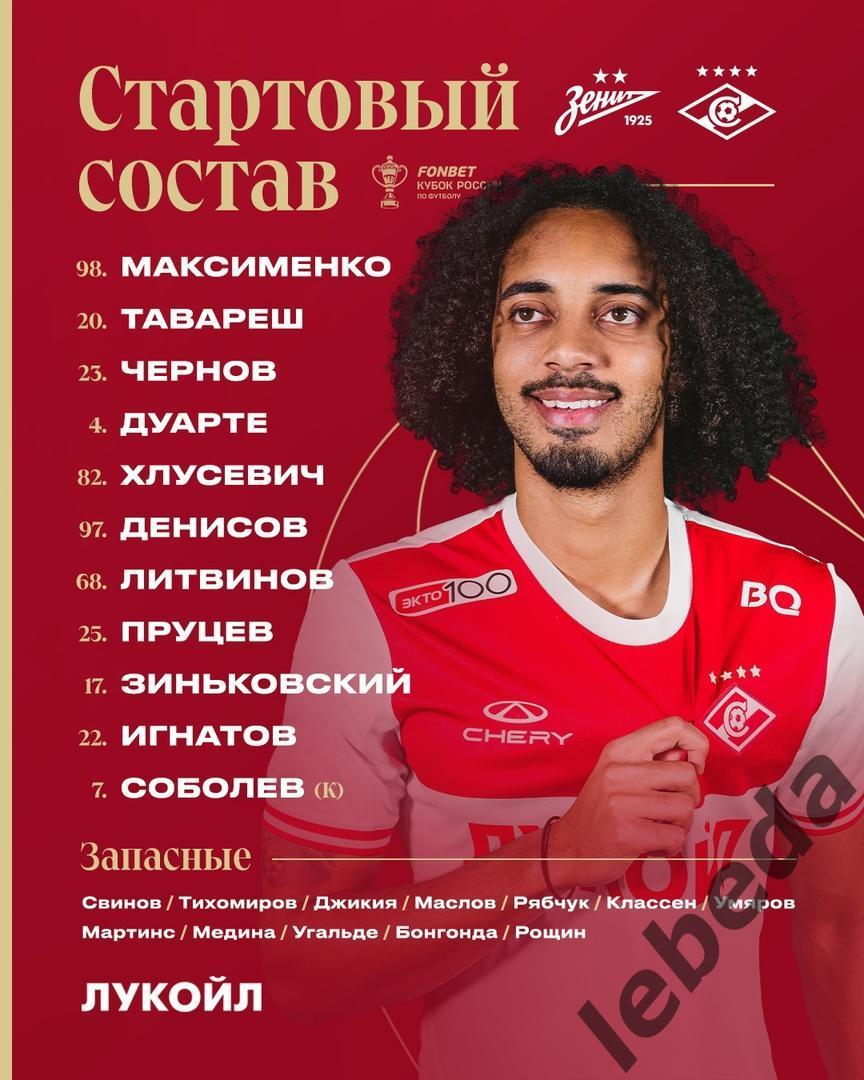 Зенит Санкт-Петербург - Спартак Москва - 2023 /2024 год. (17.04.24.) 2