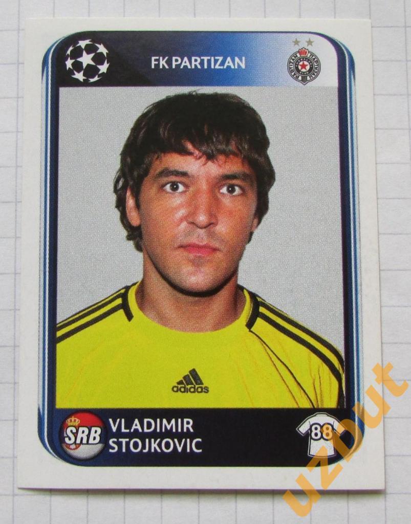 Наклейка № 533 Vladimir Stojkovic FC Partizan Panini ЛЧ 2010-2011 (2)