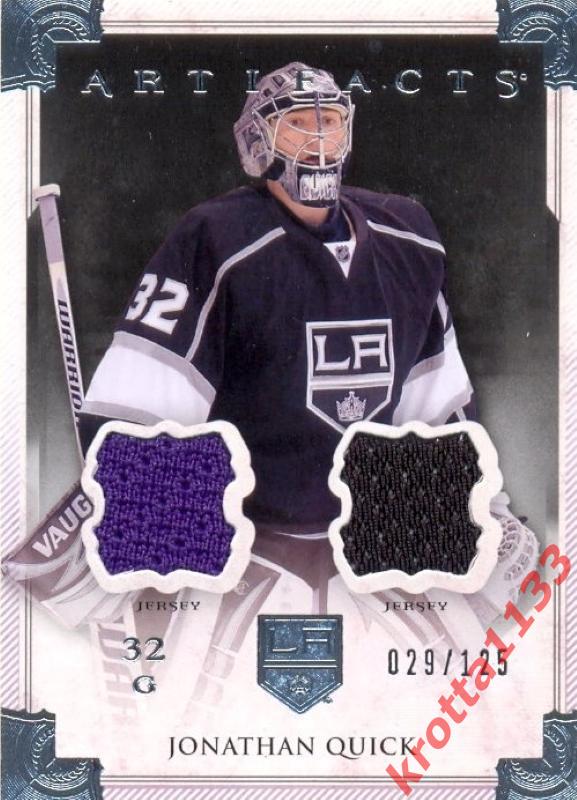 Jonathan Quick Los Angeles Kings Upper Deck Artifacts 2013-2014
