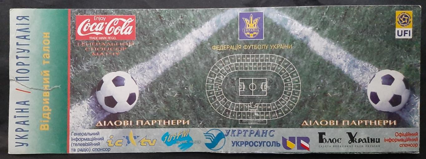 Украина - Португалия 05.10 1996г. Отбор.матч на ЧМ -1998г 1