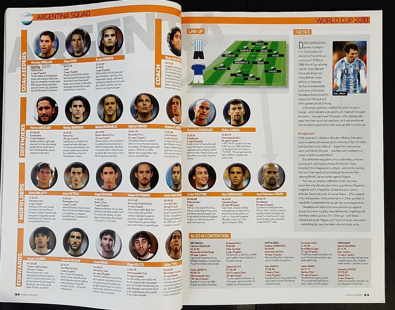 Журнал World soccer 2010 Представлення команд до чемпіонату світу 4