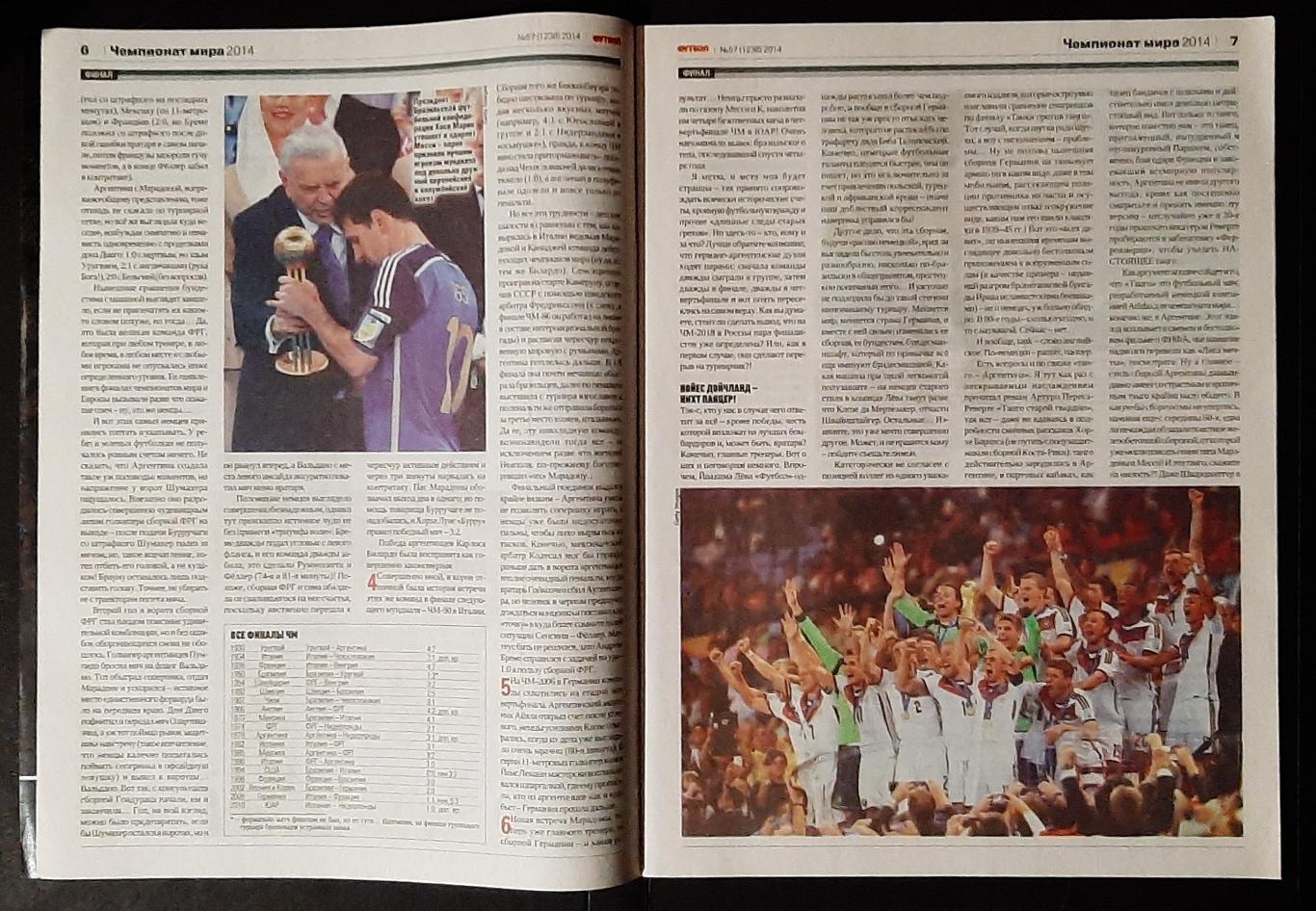 Журнал Футбол #57 2014 Фінал Чемпіонату світу. 2