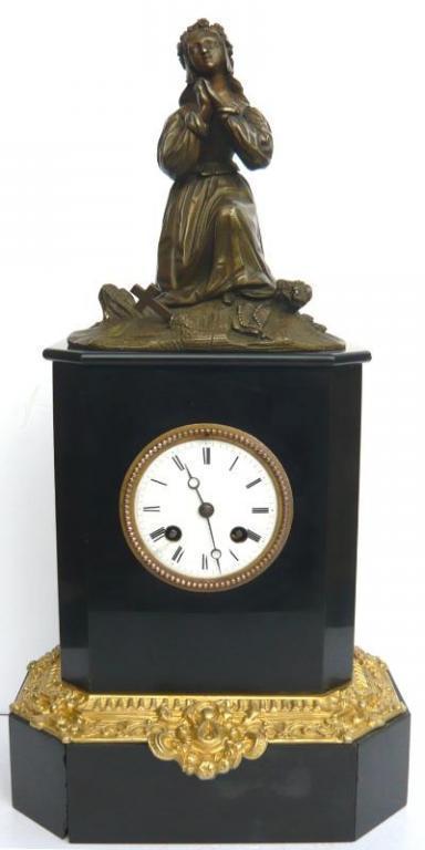 Часы COGERY et CAVAROC. Бронза, мрамор, позолота. Франция, 1824-1830-е гг