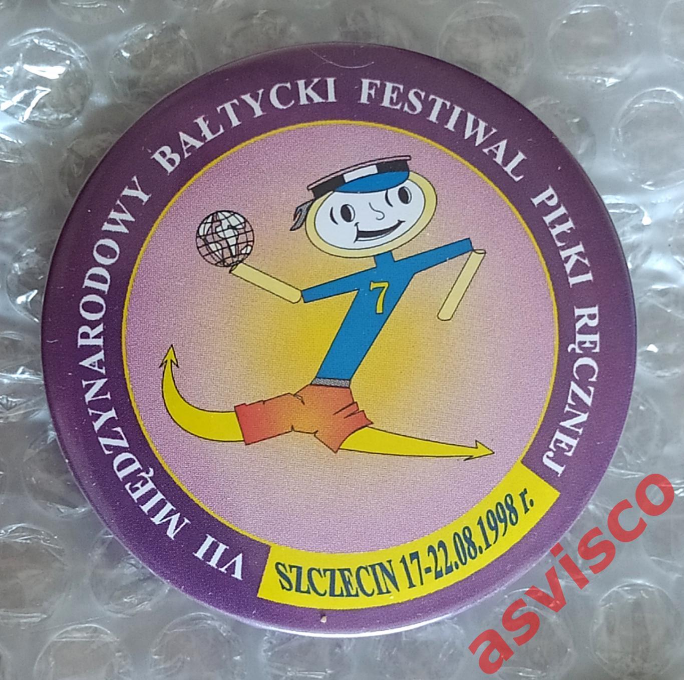 Значок Гандбол. VII Международный Балтийский Фестиваль. Щецин / Польша. 1998 год 5
