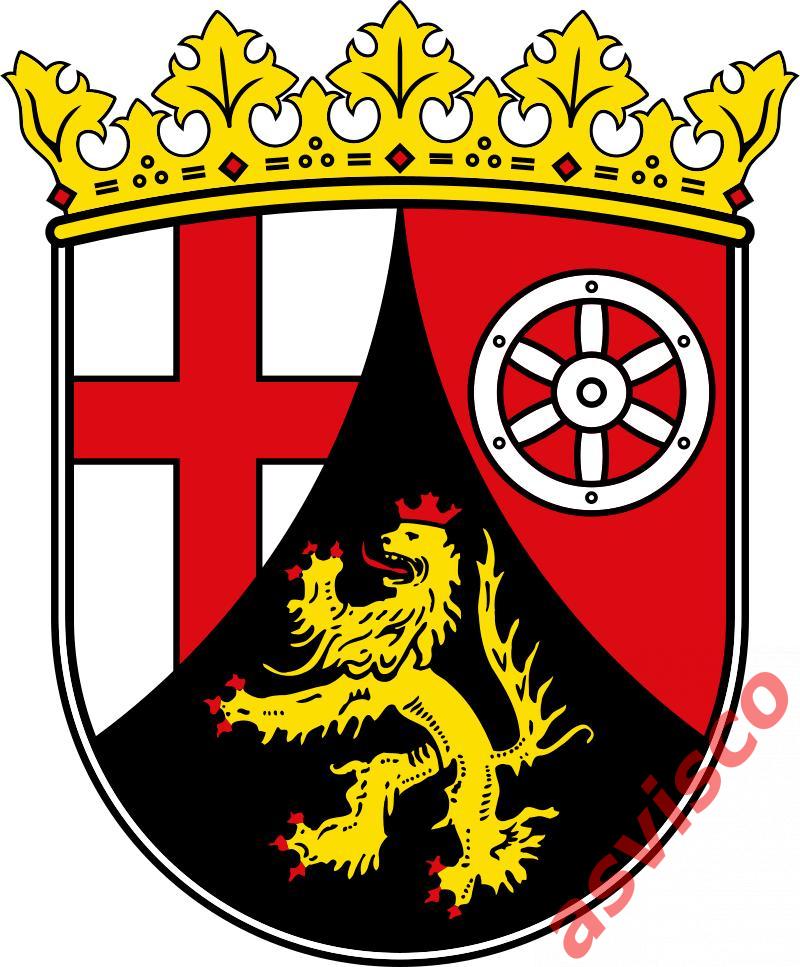 Значок Герб земли Рейнланд-Пфальца из Германии. 7