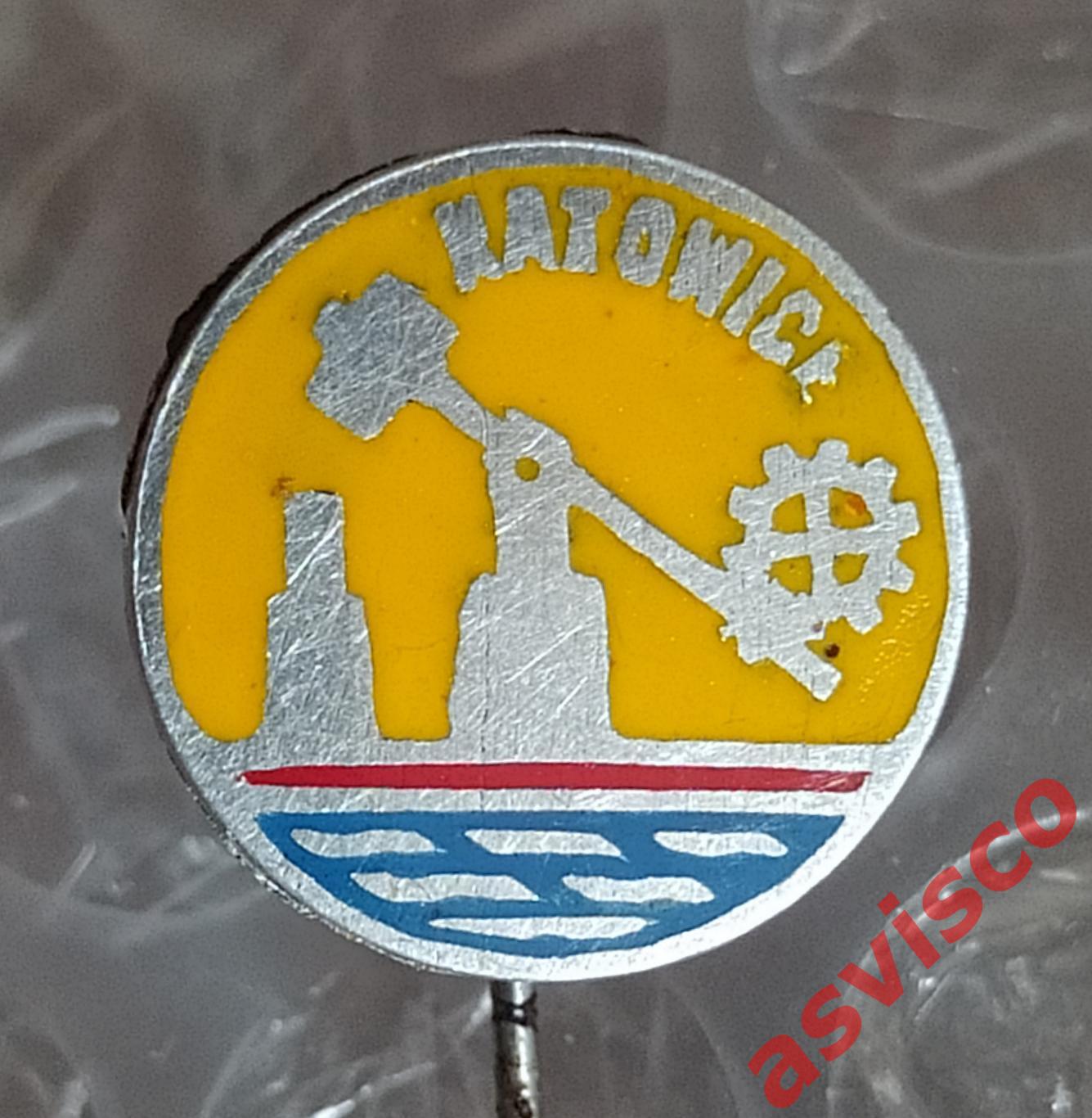 Значок Герб города Катовице из Польши.