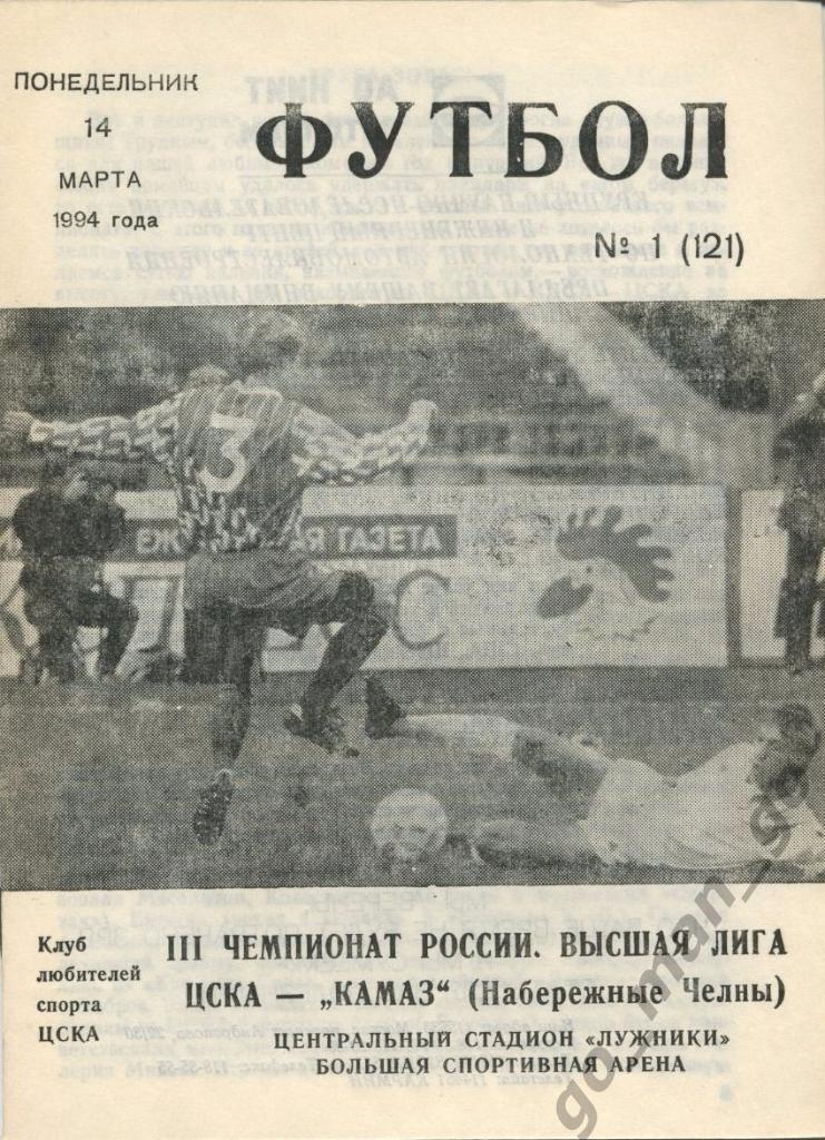 ЦСКА Москва – КАМАЗ Набережные Челны 14.03.1994.