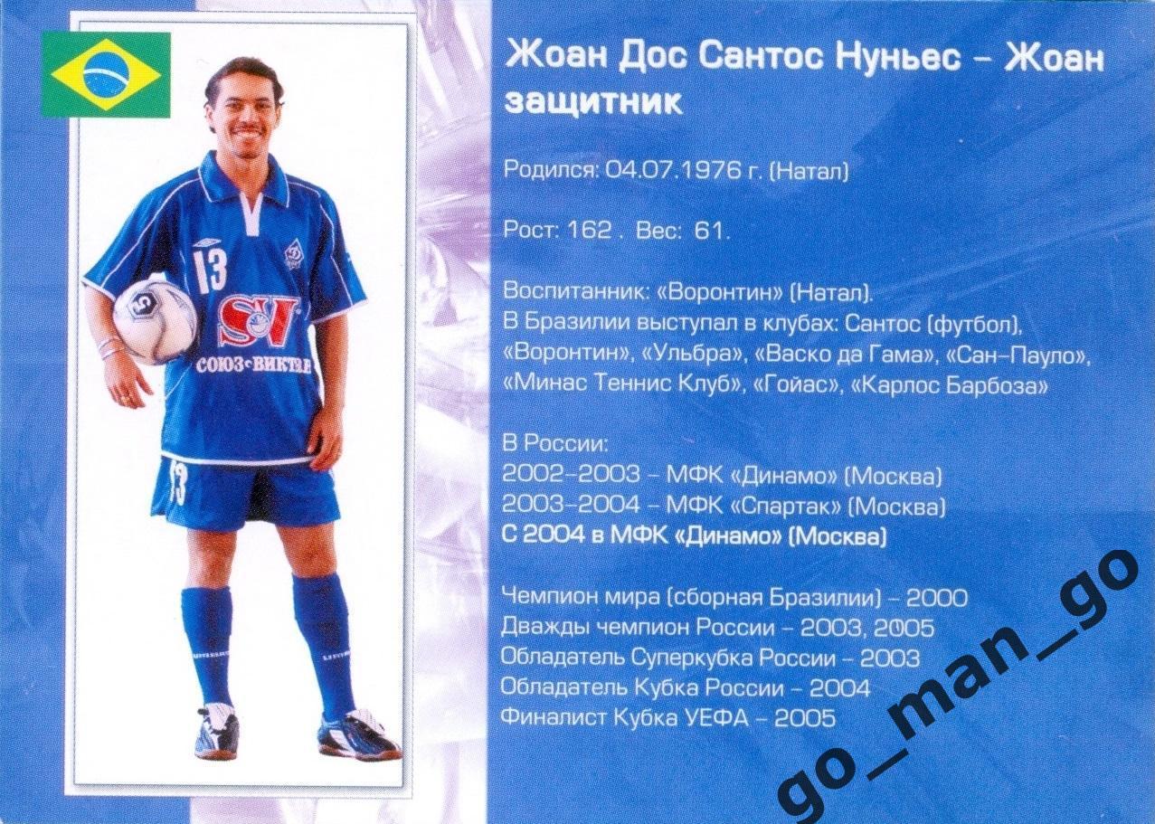 Жоан. Мини-футбольный клуб Динамо Москва 2005-2006, № 13. 1