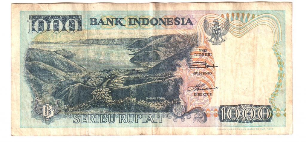 Индонезия 1000 рупий 1992 год