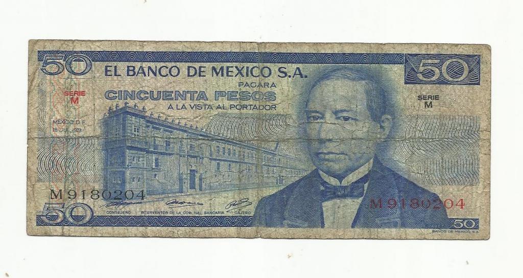 50 песо Мексика 1973 год