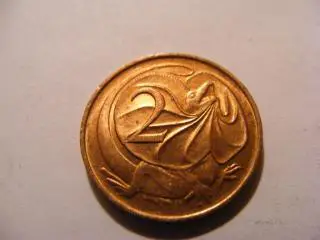 Австралия 1966 г. 2 цента. Ящерица.