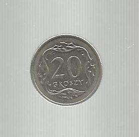 Польша - 20 groszy 1992