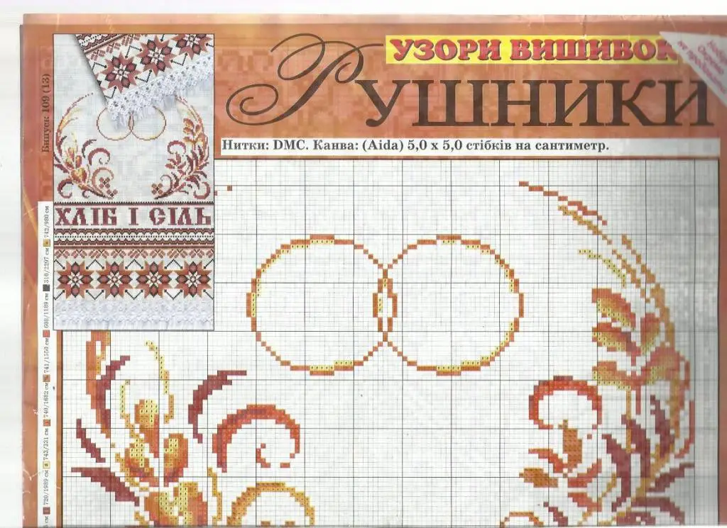 Узоры вышивок. Рушники. Вышиванки. №12