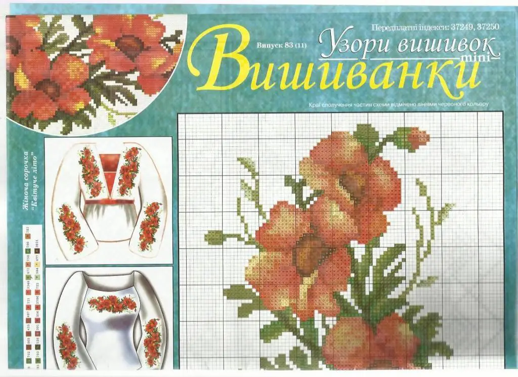 Узоры вышивок. Рушники. Вышиванки. №13