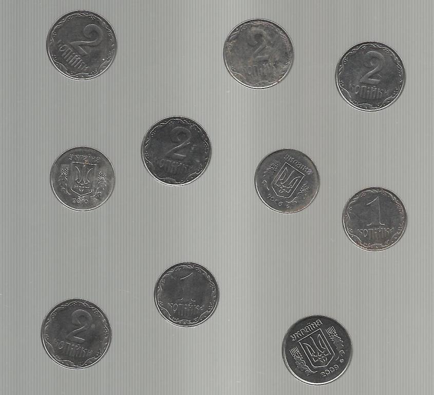 10 украинских монет