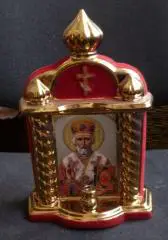 Икона Николай Чудотворец фарфор