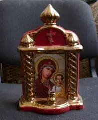 Икона Божья Матерь фарфор