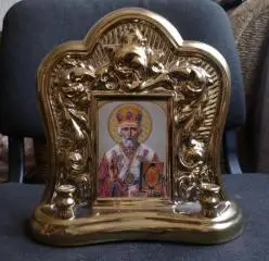 Икона Николай Чудотворец фарфор