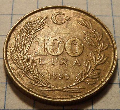 Турция 100 лир 1990