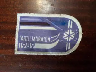 Шеврон участника. Лыжный марафон. Тарту. Эстония. 1989 год.