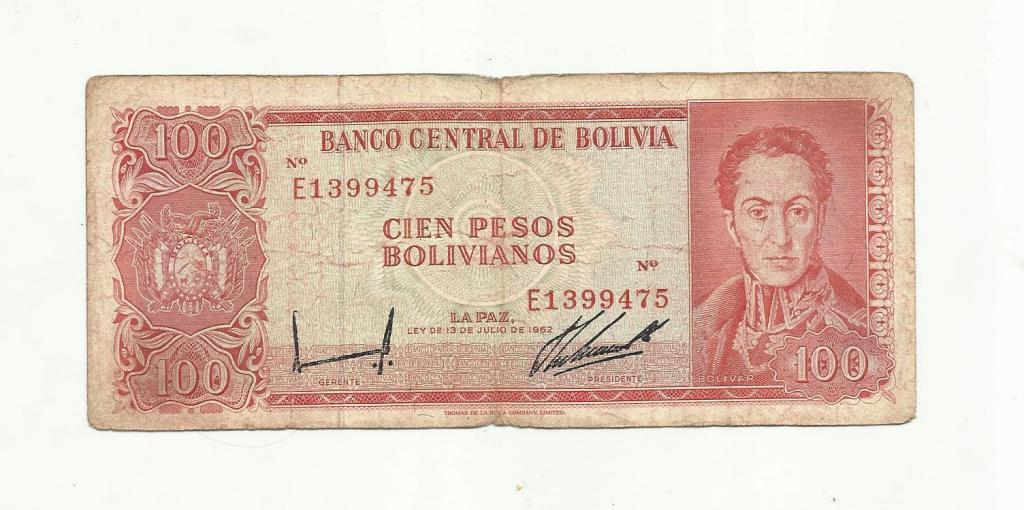 Боливия 100 песо 1962