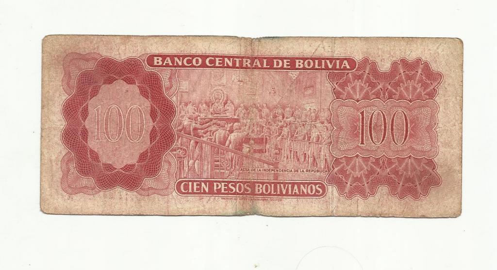 Боливия 100 песо 1962 1