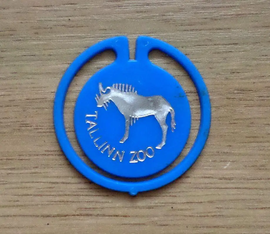 Таллинский зоопарк. Таллинн. Зебра.. Изготовлен - завод Экопласт Эстония. 1