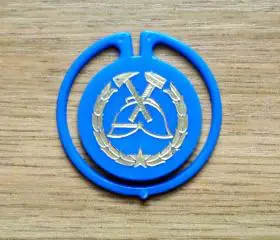 Пожарники СССР. Таллин. Пластик. Изготовлен - завод Экопласт Эстония. (синий).