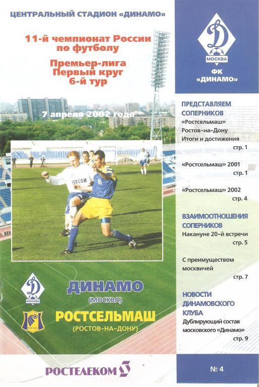 Динамо(Москва) - Ростсельмаш(Ростов) 2002