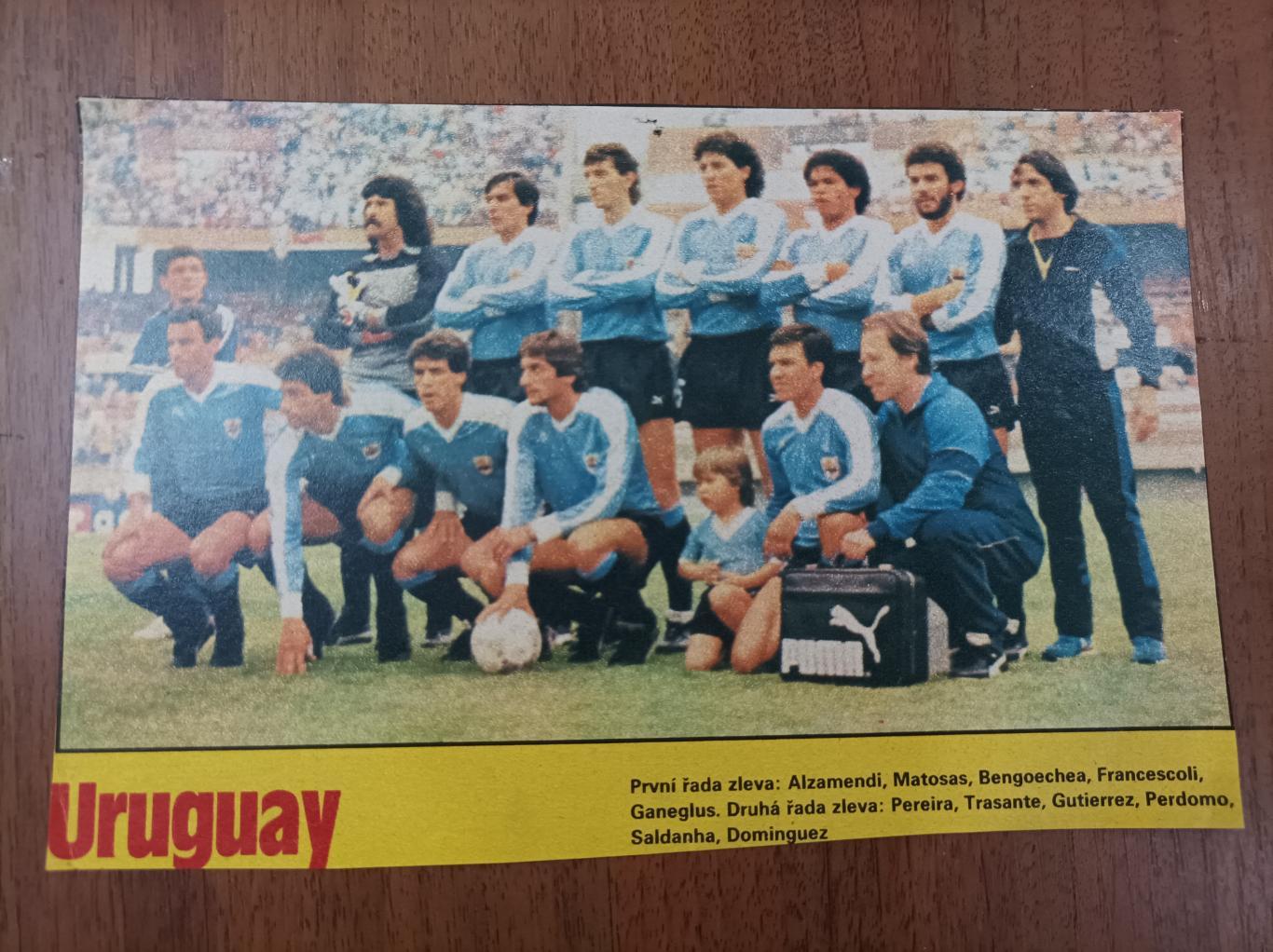 постер из журнала Стадион ,Уругвай