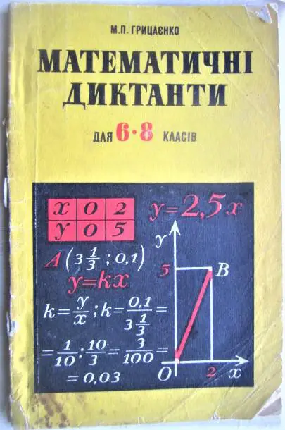 Математичні диктанти для 6 - 8 класів.