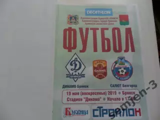 ДИНАМО БРЯНСК - САЛЮТБЕЛГОРОД 19.05.2019