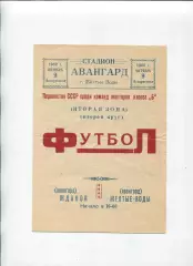 Програма Авангард Жовті Води - Авангард Жданов/Маріуполь - 09.10.1960