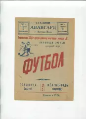 Програма Авангард Жовті Води - Шахтар Горлівка - 09.04.1961