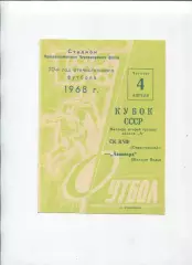 Програма Авангард Жовті Води - СК КЧФ Севастополь - 04.04.1968 кубок