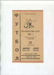 Програма Авангард Жовті Води - Зірка Кіровоград - 13.04.1967