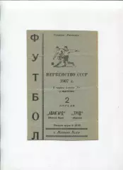 Програма Авангард Жовті Води - Труд Воронеж - 02.04.1967