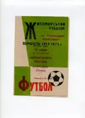 Програма Автомобіліст Житомир - Торпедо Луцьк - 23.04.1971