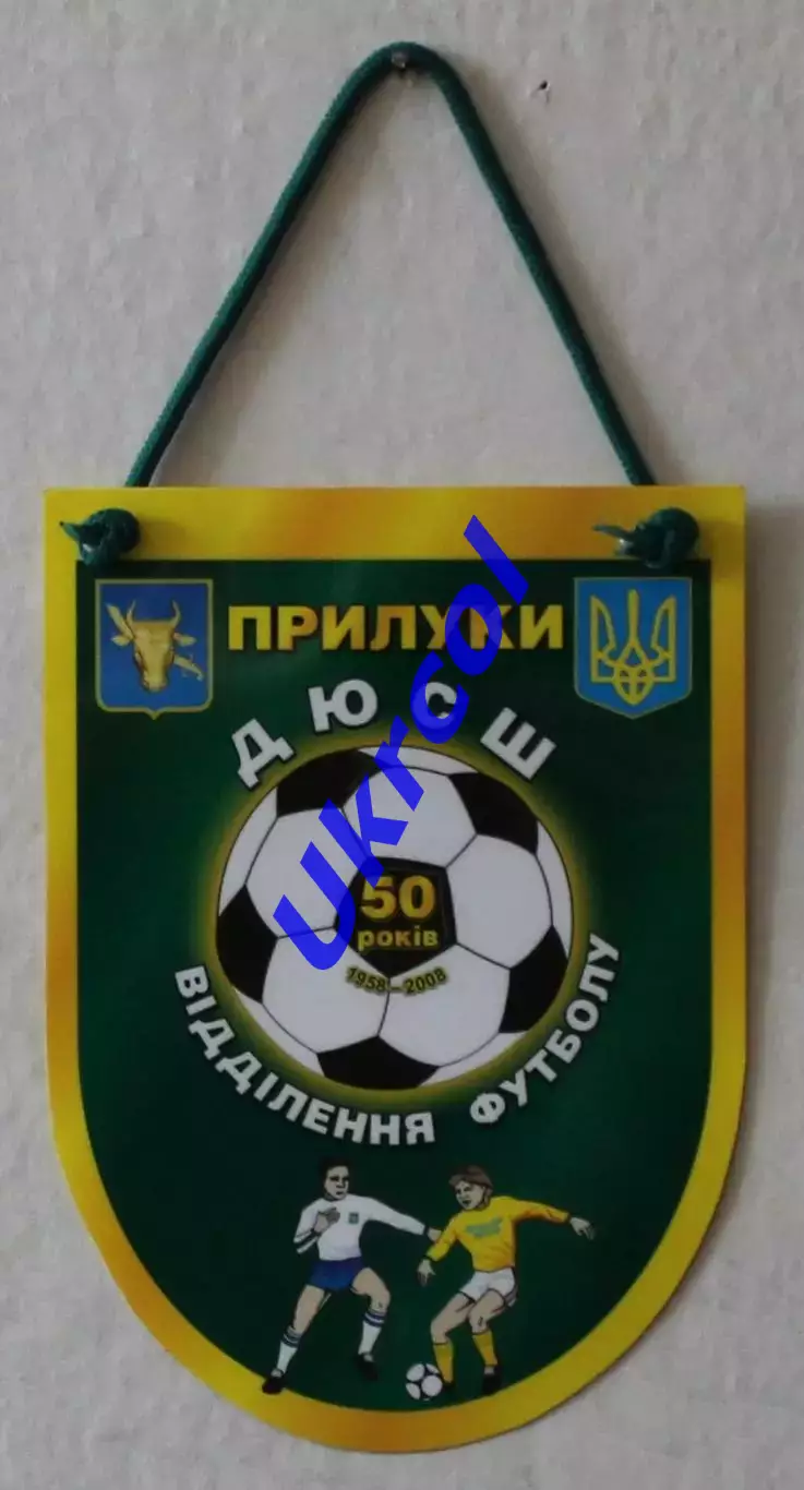 Вимпел ДЮСШ Прилуки, відділення футболу - 50 роікв, 14х20 см
