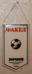 Вимпел Факєл Воронєж - 1981, 9х17 см