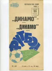 Програма Динамо Москва - Динамо Тбілісі - 11.10.1968